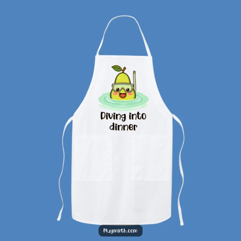 Funny Avocado Snorkel Apron: Poolside Fun for the Kitchen