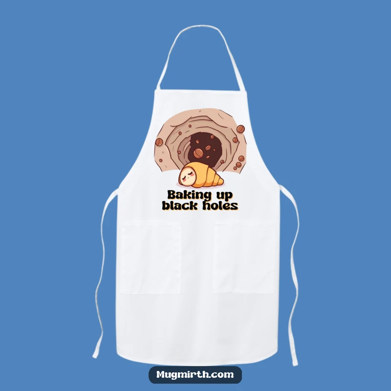Funny Croissant Wormhole Apron - Kitchen Cosmic Humor Gift