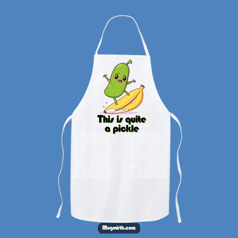 Funny Pickle Banana Peel Surf Apron - Kitchen Action Humor Gift