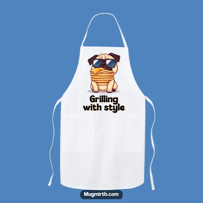Funny Pug Pancake Apron - Hilarious Kitchen Gift for Dog Lovers