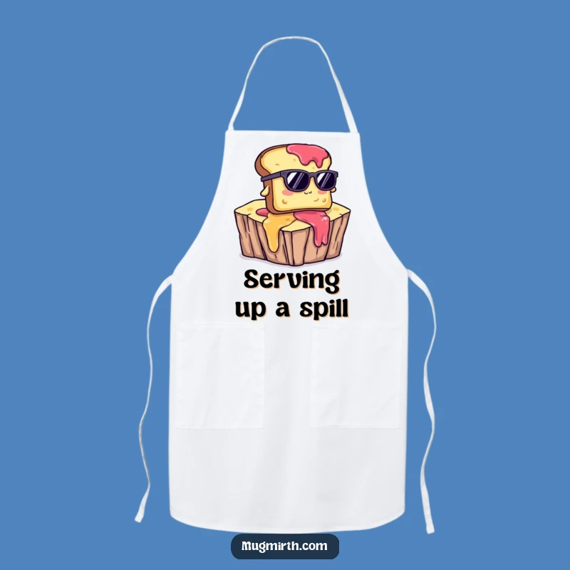 Funny Toast Jam Sunglasses Apron - Kitchen Breakfast Humor Gift
