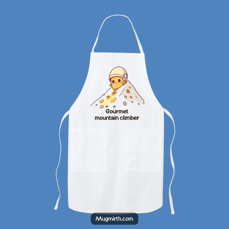 Funny Potato Climbing Cheese Apron: Hilarious Spud Chef Wear