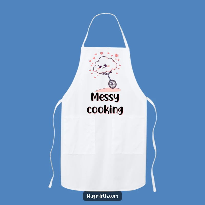Funny Grumpy Cloud Apron: Cook with This Hilarious Unicycle Weather Gear