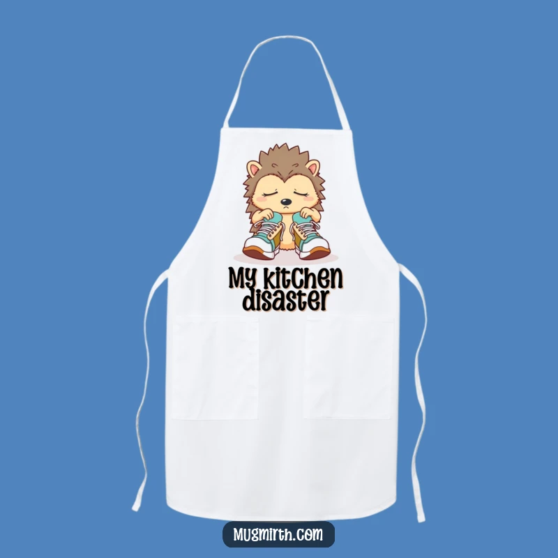 Funny Sleepy Hedgehog Apron: Cook with adorable confusion, a practical funny gift!