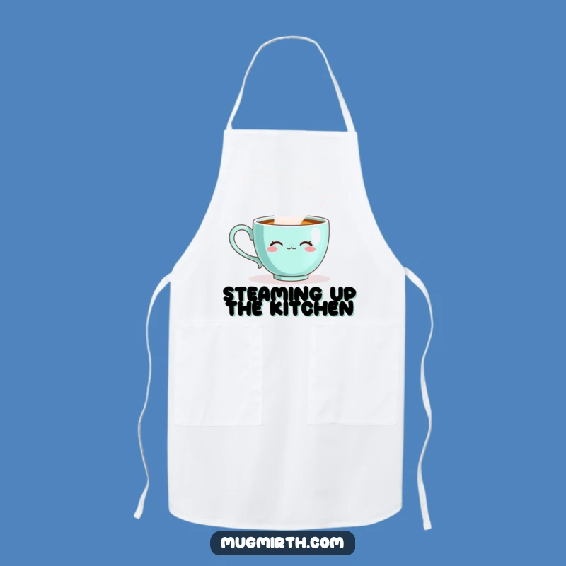 Funny Teacup Steam Bubbles Apron - Cook with Whimsical Flair!