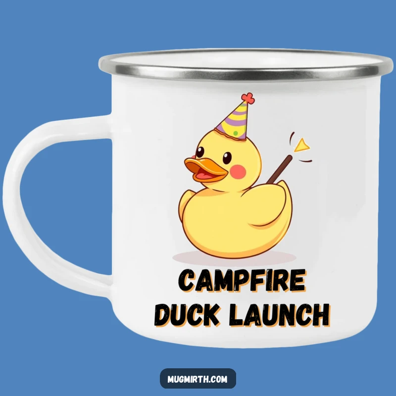 Funny Rubber Duck Party Slingshot Camping Mug - Rugged & Hilarious Outdoor Gear