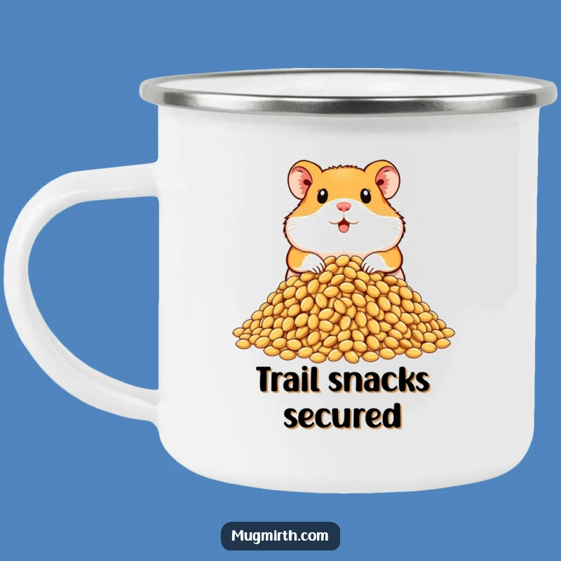 Funny Hamster Seed Camping Mug: Hilarious Outdoor Drinkware for Prepared Campers