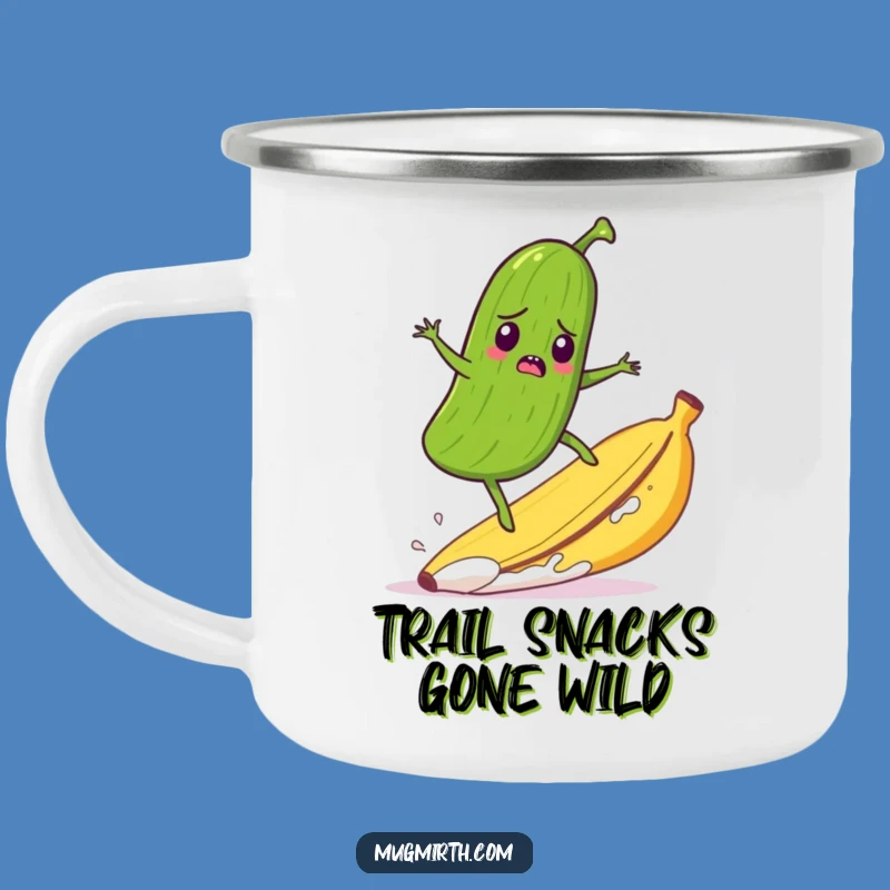 Funny Pickle Banana Peel Surf Camping Mug - Outdoor Humor Gift