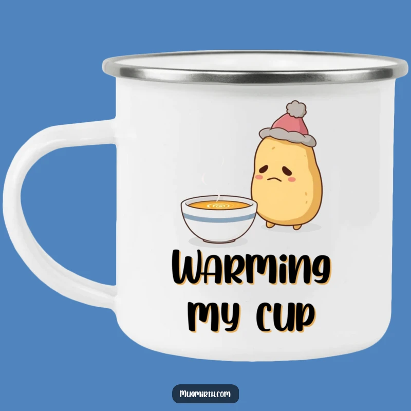 Funny Sad Potato Soup Camping Mug: Warmth for the Trail!