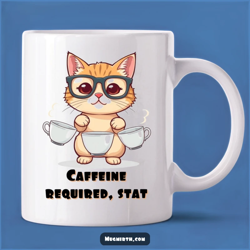 Funny Cat Juggling Teacups Mug: Hilarious Feline Spectacle Gift