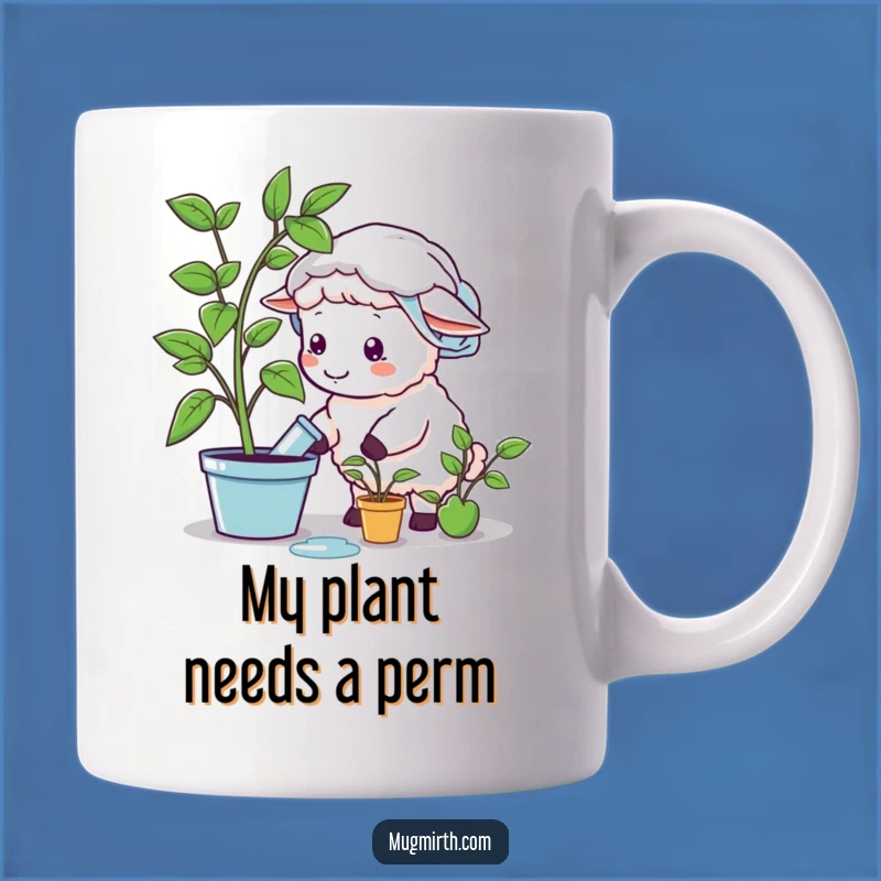 Funny Sheep Shower Cap Watering Plastic Plant Mug - Hilarious Novelty Gift