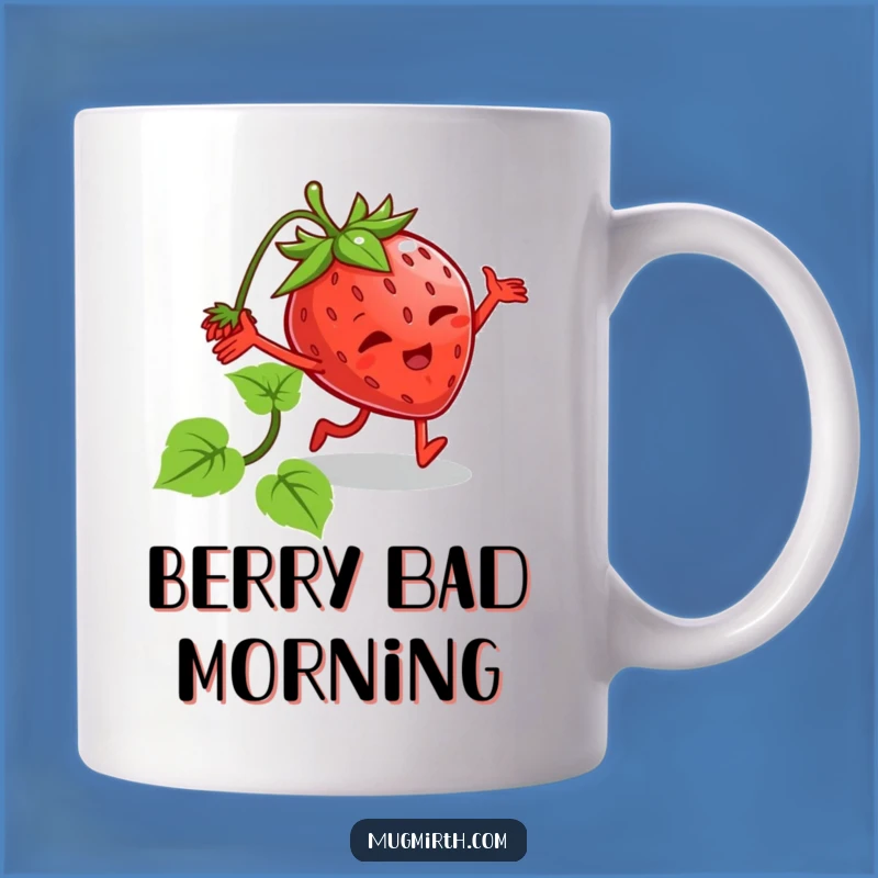 Funny Tripping Strawberry Mug: A Hilarious Gift for Clumsy Fruit Lovers!