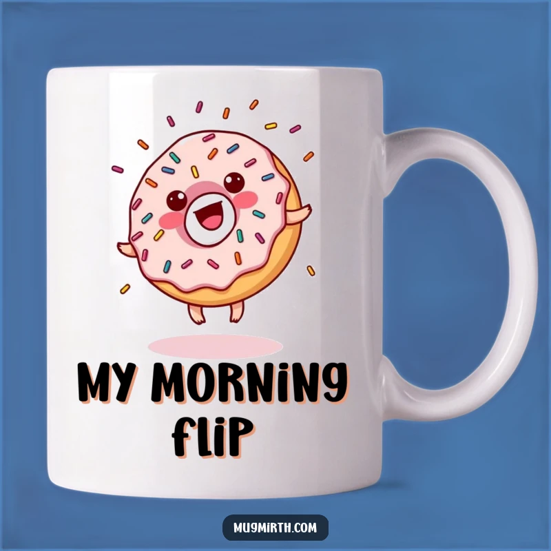 Funny Glazing Donut Cartwheel Mug - Hilarious Baked Good Gift for Pastry Lovers