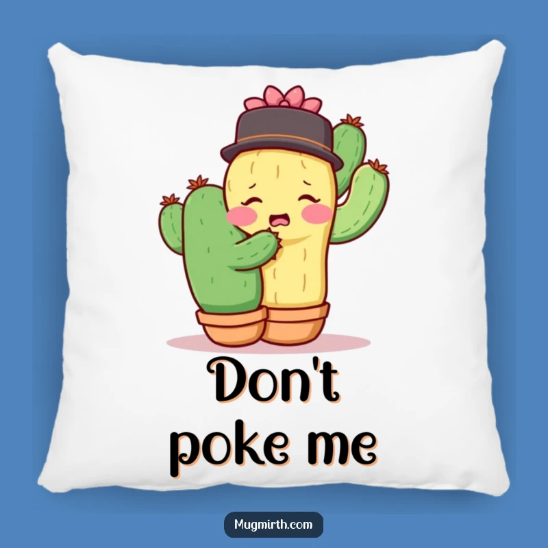 Funny Shy Cactus Hug Pillow - Cozy Awkward Comfort Gift