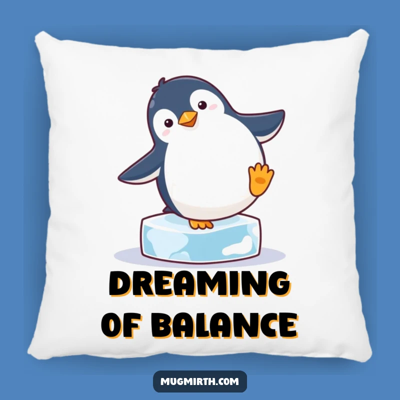 Funny Penguin Handstand Pillow: Cozy Up with Hilarious Antarctic Comfort