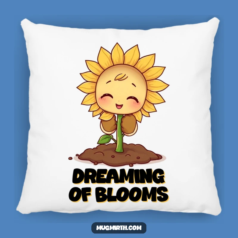 Funny Sprout Gardening Pillow - Soft & Comical Home Decor, Wonderful Funny Gift for Plant Lovers