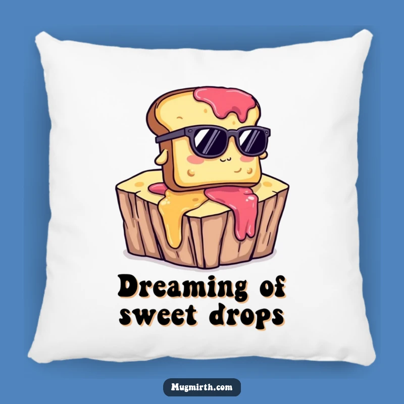 Funny Toast Jam Sunglasses Pillow - Cozy & Comical Decor Gift