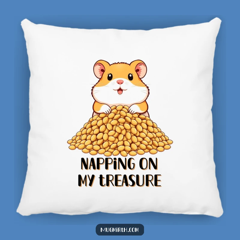 Funny Hamster Seed Pillow: Cozy Comfort with a Hilarious Hoarding Theme