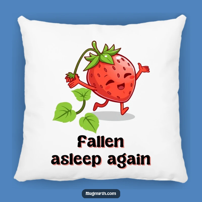Funny Tripping Strawberry Pillow: Comfy Cushion for Clumsy Souls!