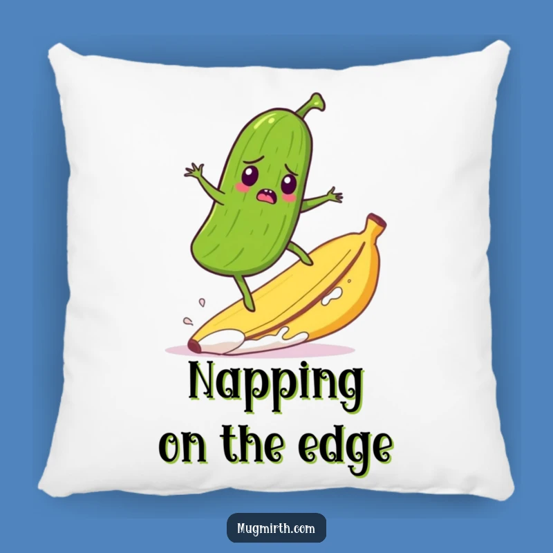 Funny Pickle Banana Peel Pillow - Cozy & Comical Decor Gift