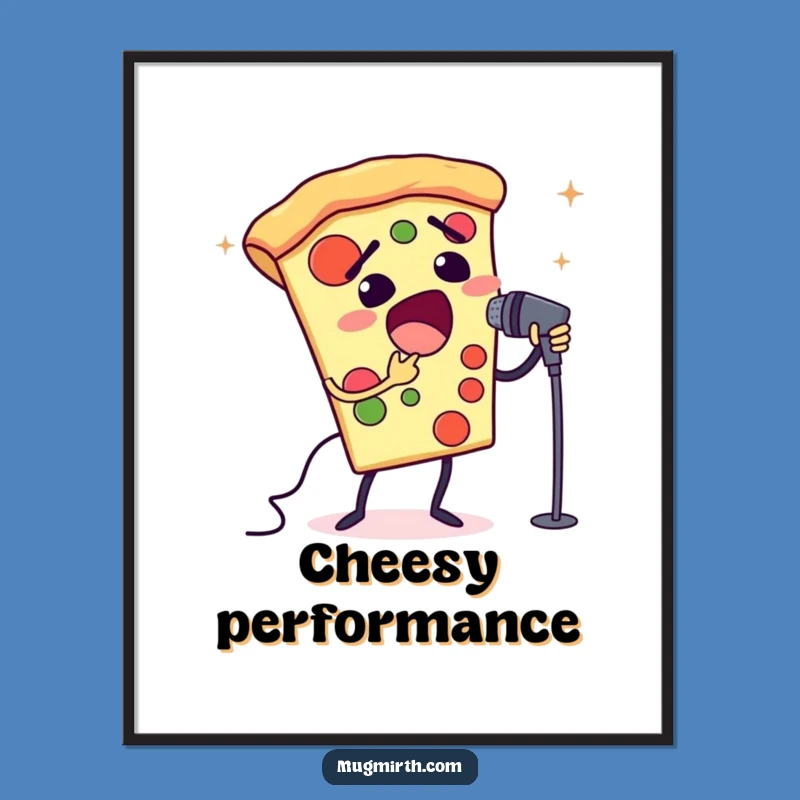 Funny Opera Pizza Digital Art: Dramatic Decor for Food Lovers!