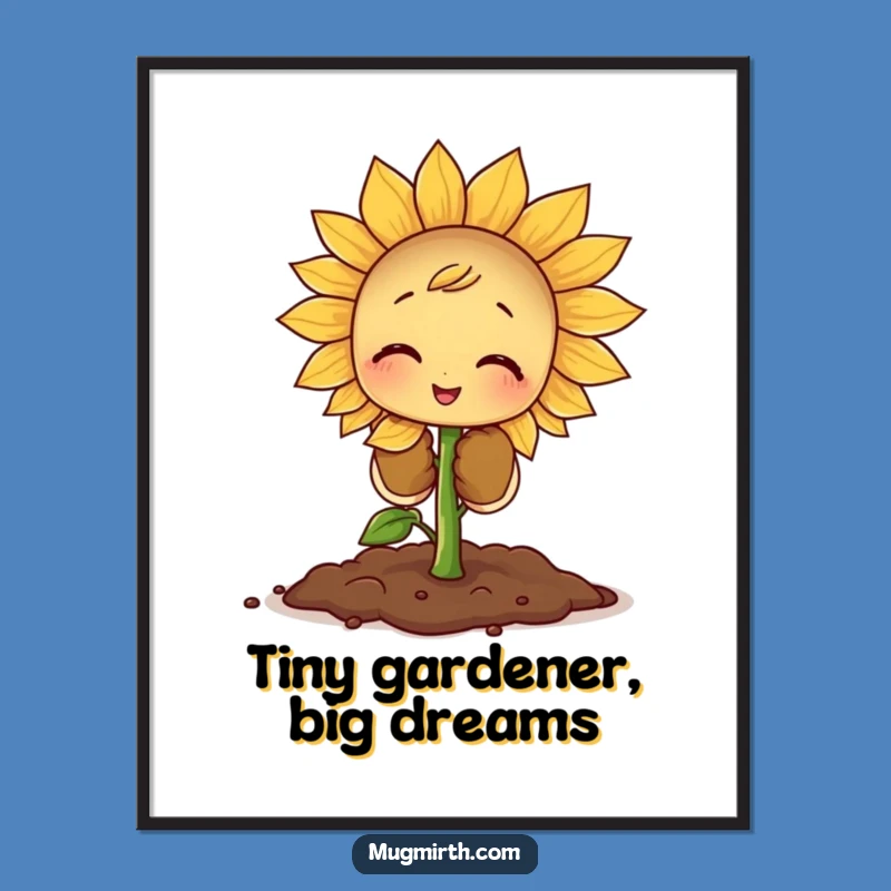 Funny Sprout Gardener Digital Print - Instant Hilarious Wall Art, Perfect Printable Funny Gift