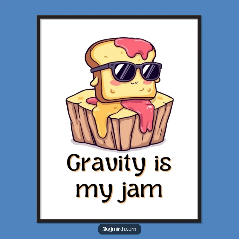 Funny Toast Jam Sunglasses Digital Art - Whimsical Breakfast Print