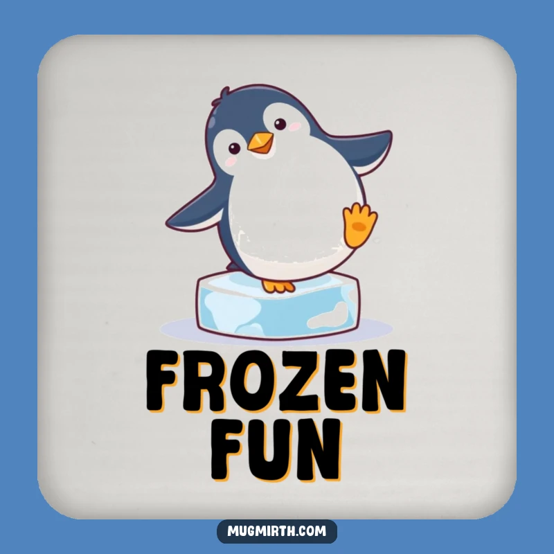 Funny Penguin Handstand Coaster: Protect Surfaces with Hilarious Antarctic Flair