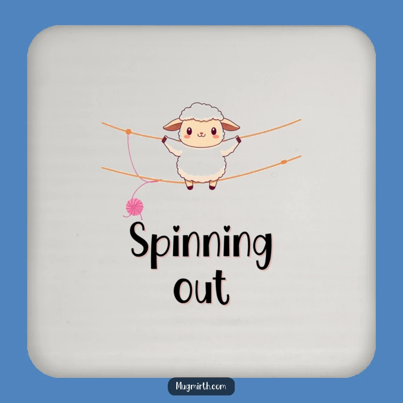 Funny Sheep Tightrope Coaster: Hilarious Woolly Protection