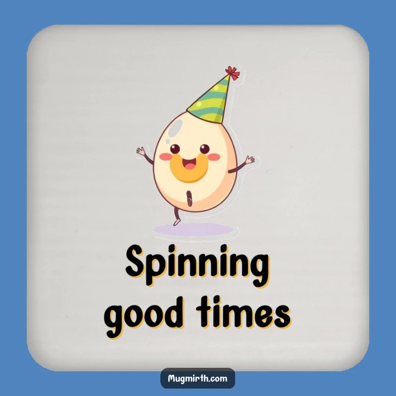 Funny Egg Cartwheel Coaster - Protect Surfaces with Humor