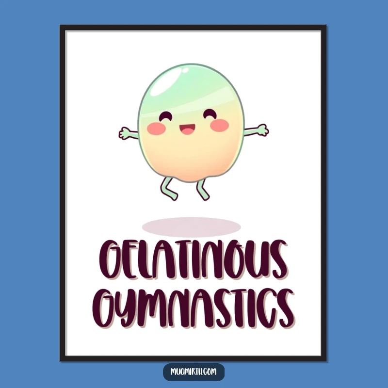 Funny Jelly Workout Poster - Hilarious Art for Your Walls, Fantastic Funny Gift for Fitness Fans