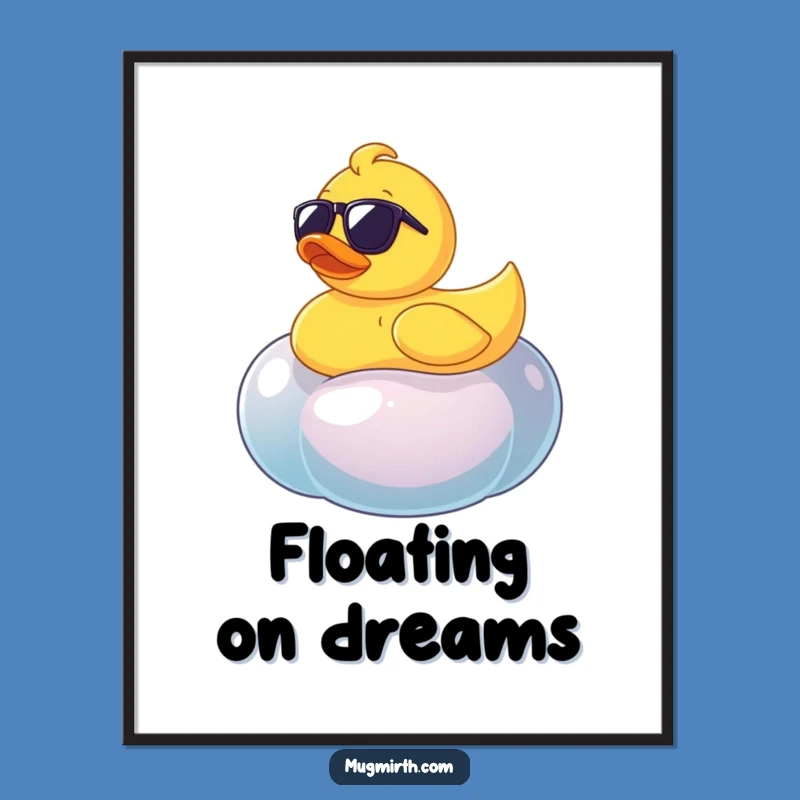 Funny Rubber Ducky Jellybean Poster - Quirky Wall Art & Hilarious Decor