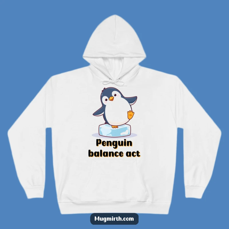 Funny Penguin Handstand Hoodie: Stay Cozy with Hilarious Antarctic Charm