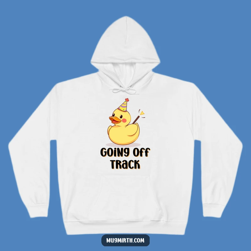 Funny Rubber Duck Party Slingshot Hoodie - Cozy & Hilarious Fun Apparel