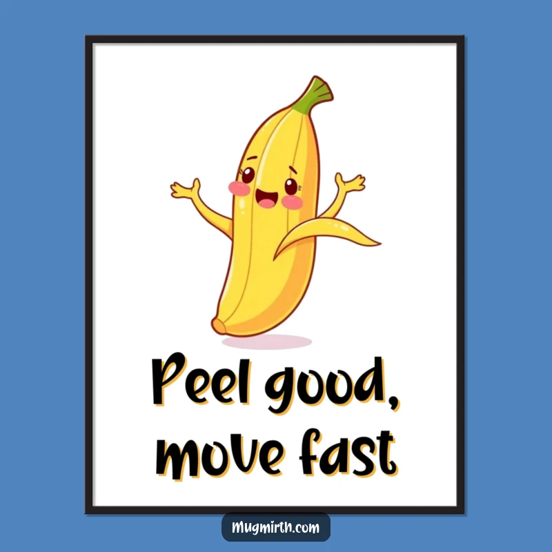 Free Printable Banana Slip Art: Funny Cartoon Downloadable Wall Decor
