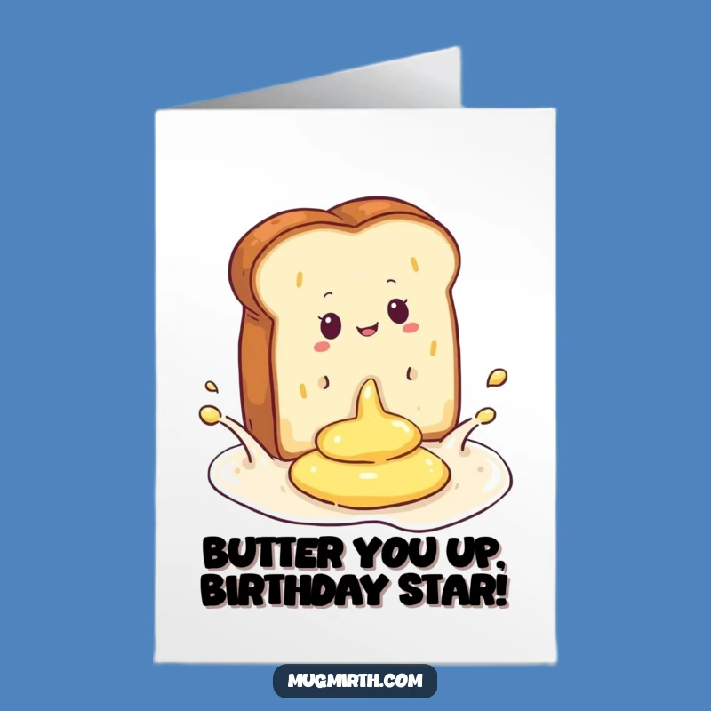 Funny Free Printable Birthday Card: Toast Splash Delight