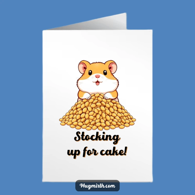 Free Printable Hamster Seeds Birthday Card - Funny Downloadable Gift for the Hoarder in You
