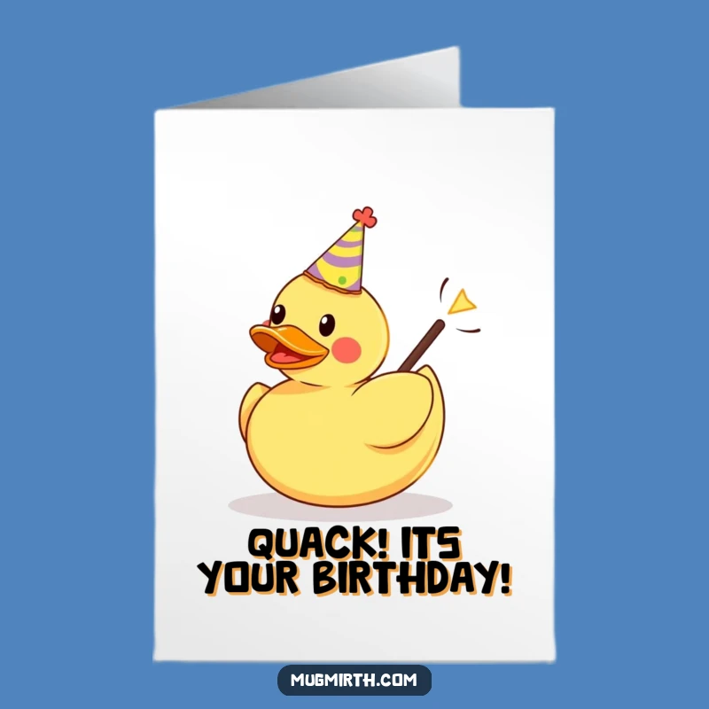 Free Printable Birthday Card: Duck Launch Party, Funny Downloadable Gift