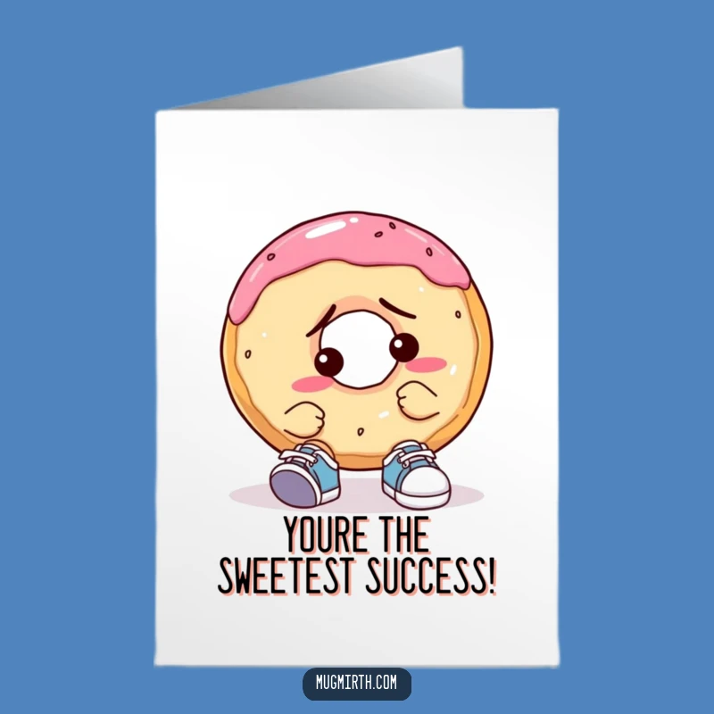 Free Printable Congrats Card: Confused Donut Shoes, Funny Downloadable Celebration Gift
