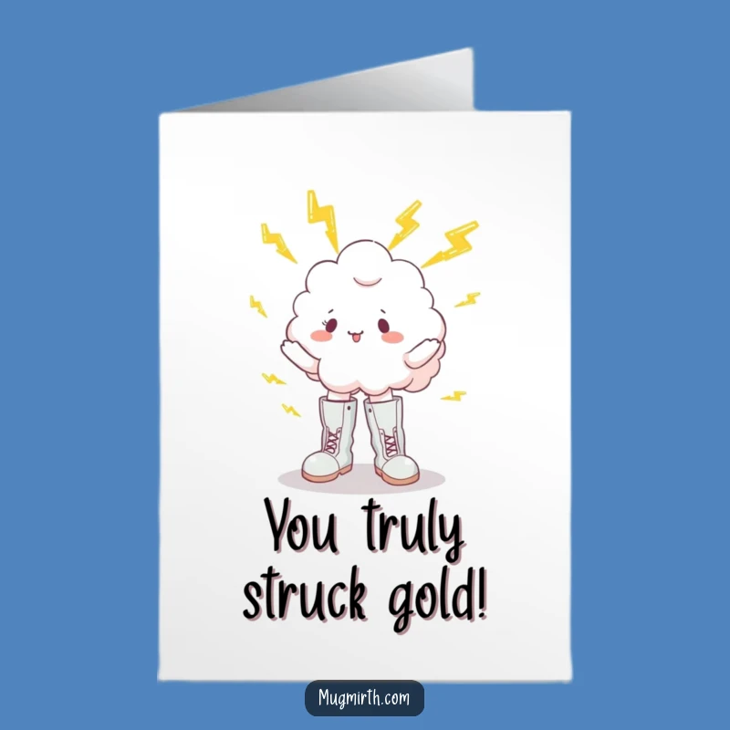 Free Printable Congrats Card: Funny Cloud Juggling Lightning - Awesome Downloadable