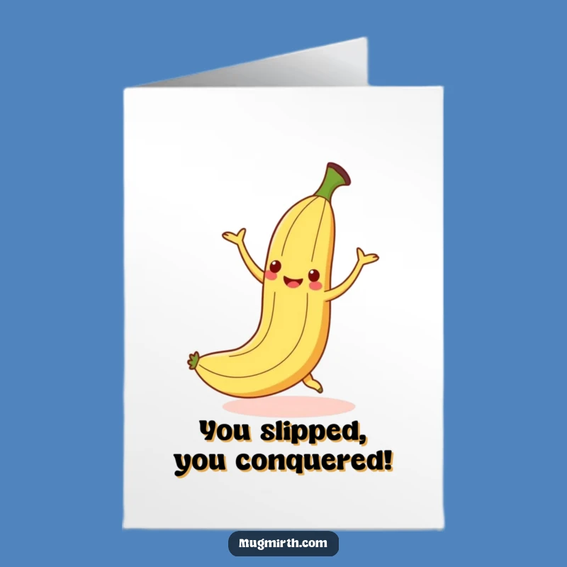 Free Printable Congrats Card: Banana Slips with a Smile - Funny Gift!