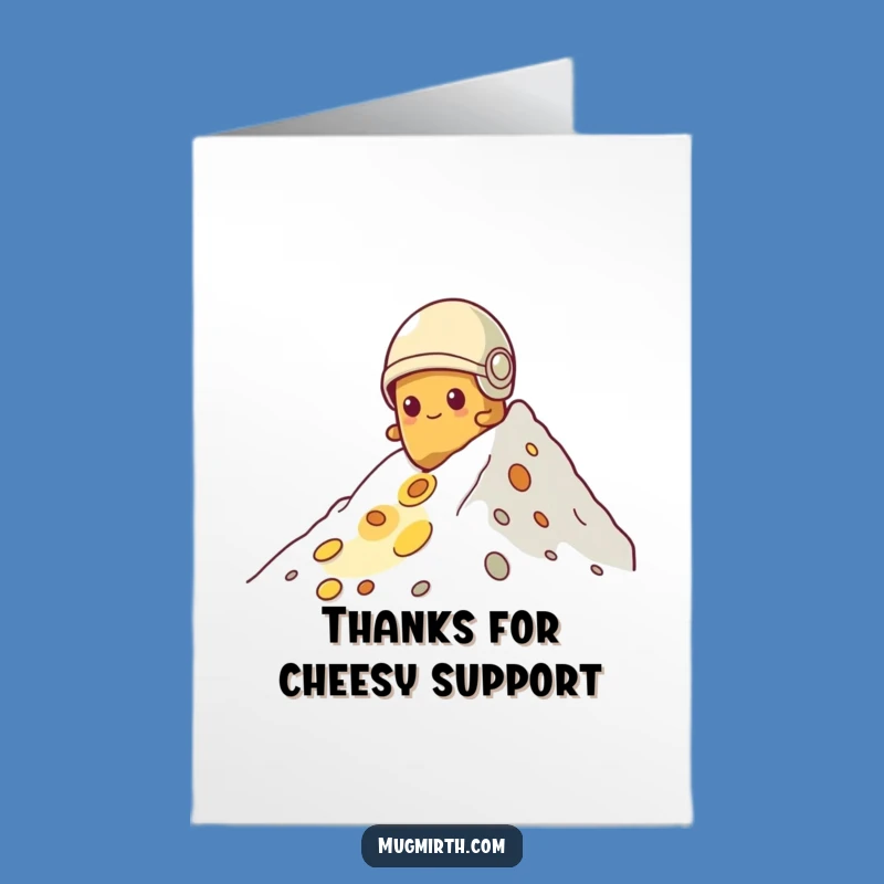 Free Printable Funny Potato Cheese Climb Thank You Card - Grateful Downloadable Gift
