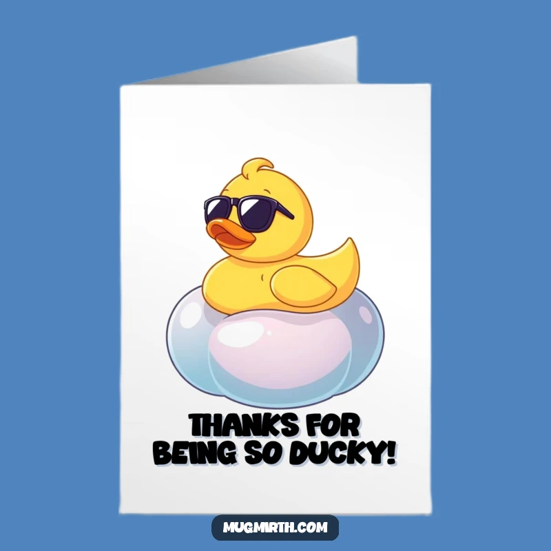 Free Printable Thank You Card: Ducky on Jellybean - Funny Downloadable Gift!
