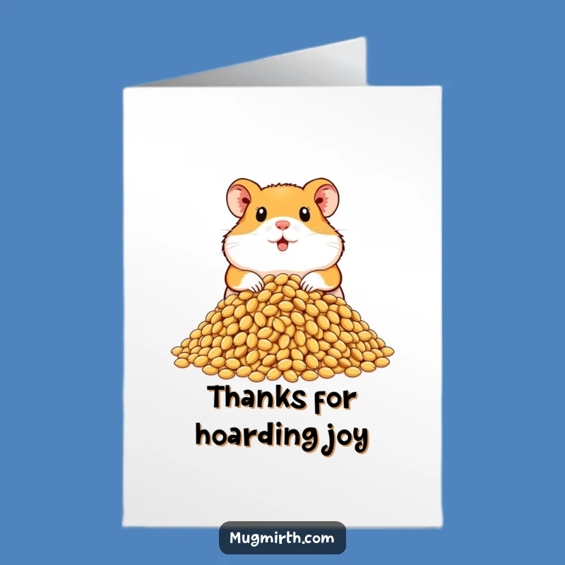 Free Printable Hamster Seeds Thank You Card - Cute Downloadable Gift of Gratitude