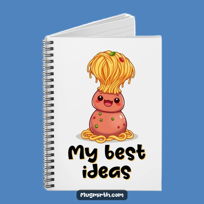 Funny Spaghetti Headstand Notebook: Doodle Your Dreams with This Pasta-Themed Journal