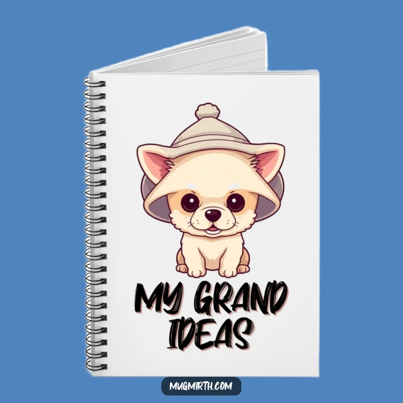 Funny Tiny Dog Giant Hat Notebook: Hilarious Journal for Your Adorable Ideas