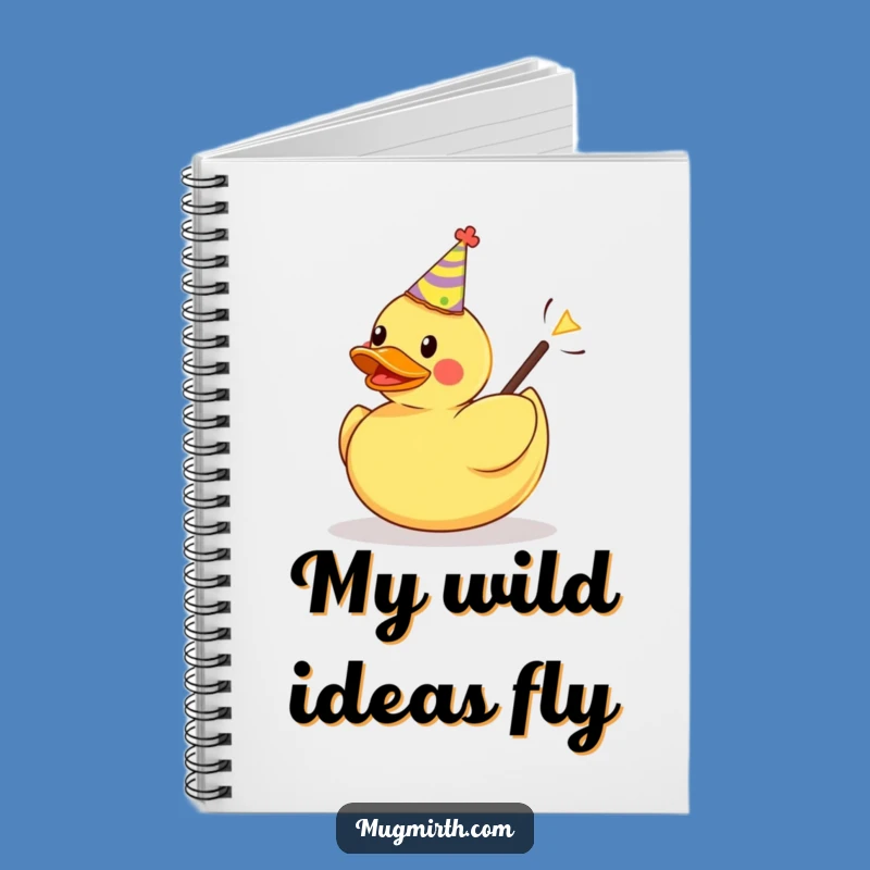 Funny Rubber Duck Party Slingshot Notebook - Hilarious Journal for Ideas