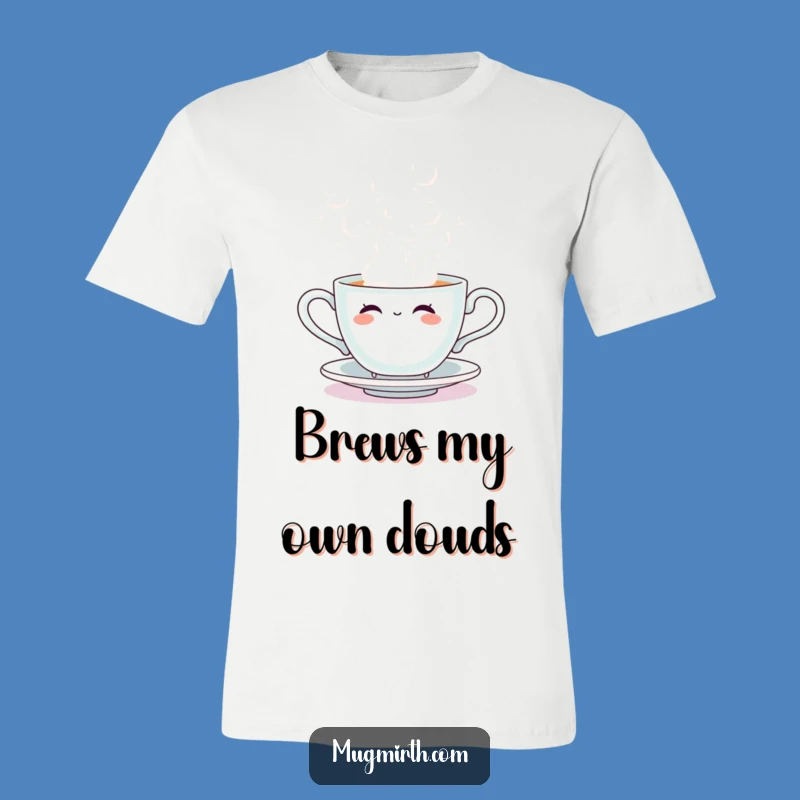 Funny Steam Bubble Teacup T-Shirt: Quirky Cartoon Tee for a Laugh