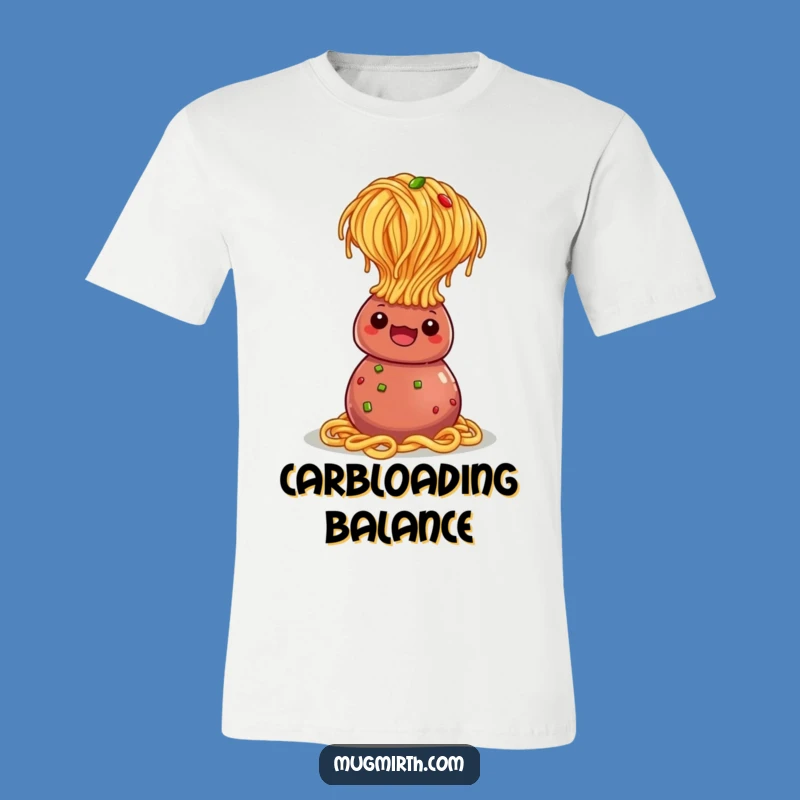 Funny Spaghetti Headstand T-Shirt: Wear Your Love for Pasta with Humorous Style