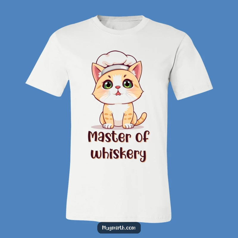 Funny Bewildered Cat Chef T-Shirt: Hilarious Wearable Art for Cat Lovers!